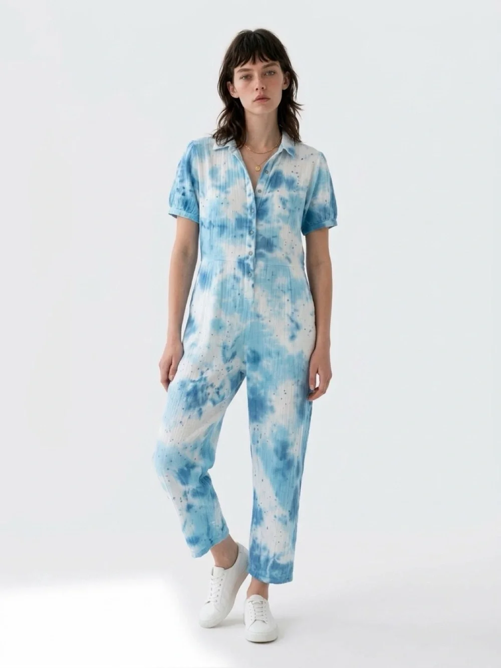 Free People Tie Dye Cotton Romper Jumpsuit Women’s Medium